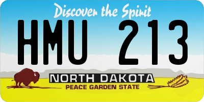 ND license plate HMU213