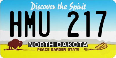 ND license plate HMU217