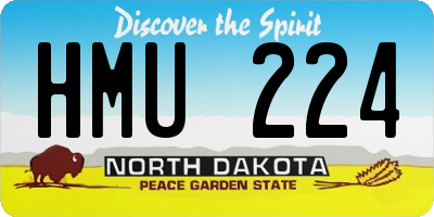 ND license plate HMU224