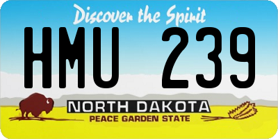 ND license plate HMU239