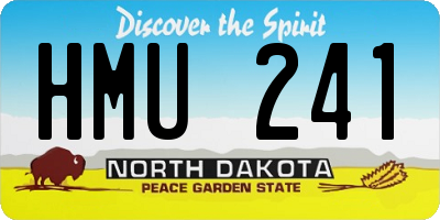 ND license plate HMU241