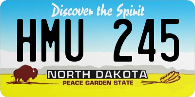 ND license plate HMU245