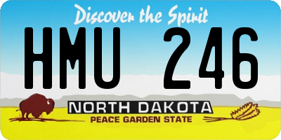 ND license plate HMU246