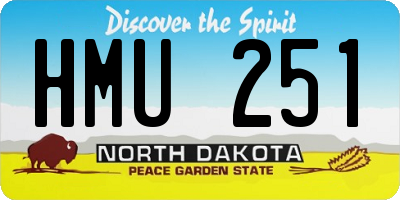 ND license plate HMU251