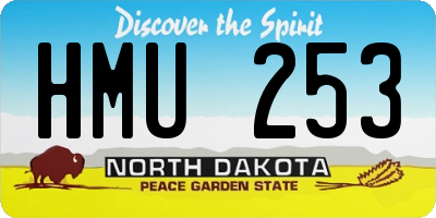 ND license plate HMU253