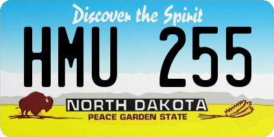 ND license plate HMU255