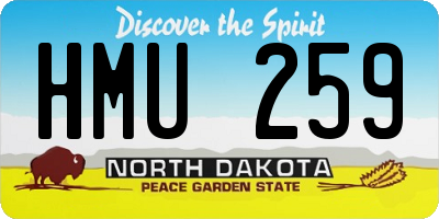 ND license plate HMU259