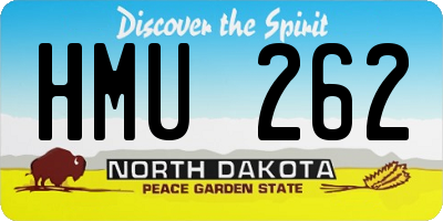 ND license plate HMU262