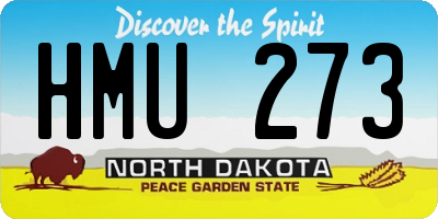 ND license plate HMU273