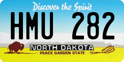 ND license plate HMU282