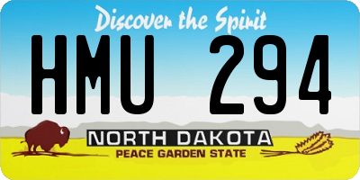 ND license plate HMU294