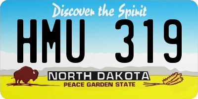 ND license plate HMU319