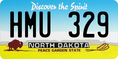 ND license plate HMU329