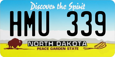 ND license plate HMU339