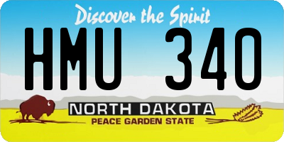 ND license plate HMU340