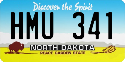 ND license plate HMU341