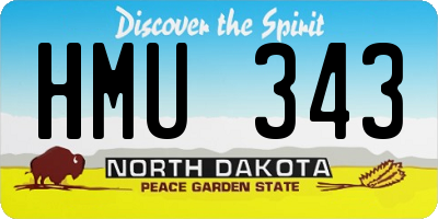 ND license plate HMU343
