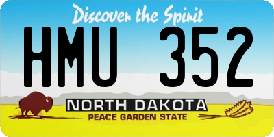 ND license plate HMU352