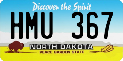 ND license plate HMU367