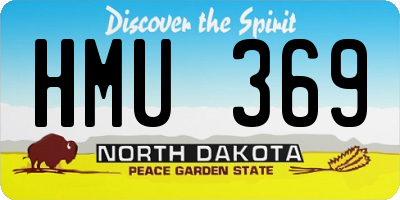 ND license plate HMU369