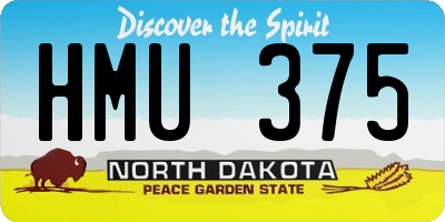 ND license plate HMU375