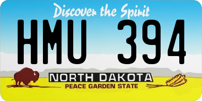 ND license plate HMU394