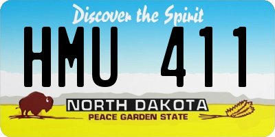 ND license plate HMU411