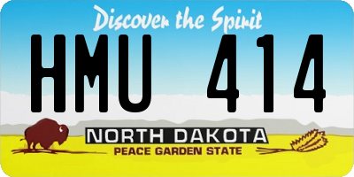 ND license plate HMU414