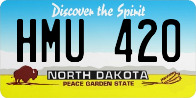 ND license plate HMU420