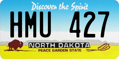 ND license plate HMU427