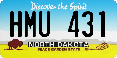 ND license plate HMU431