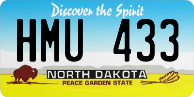 ND license plate HMU433