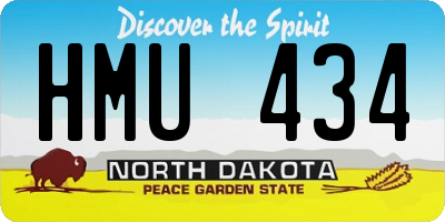 ND license plate HMU434