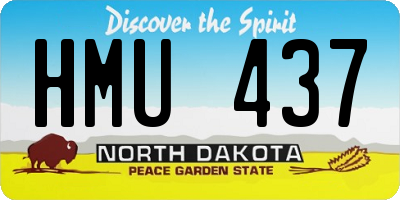 ND license plate HMU437