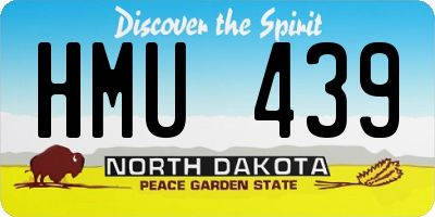 ND license plate HMU439