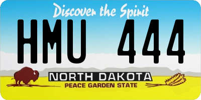 ND license plate HMU444