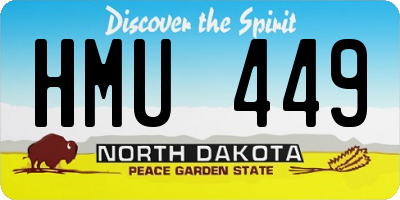 ND license plate HMU449