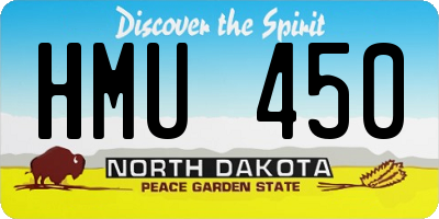 ND license plate HMU450