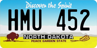 ND license plate HMU452