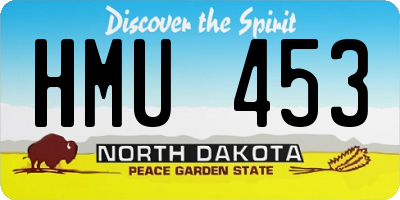 ND license plate HMU453