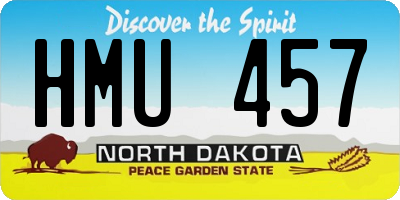 ND license plate HMU457