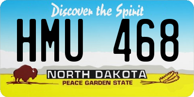 ND license plate HMU468