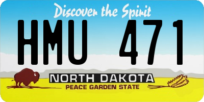 ND license plate HMU471