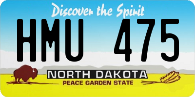 ND license plate HMU475