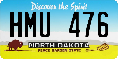 ND license plate HMU476