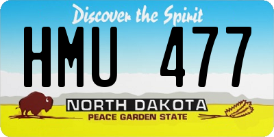 ND license plate HMU477
