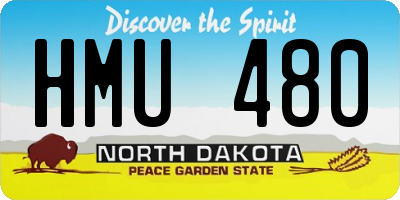 ND license plate HMU480