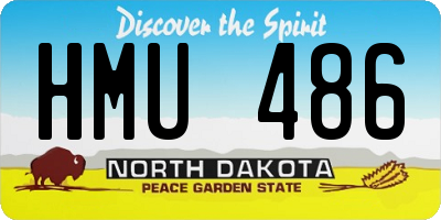 ND license plate HMU486