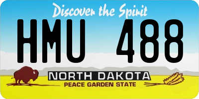 ND license plate HMU488