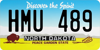ND license plate HMU489